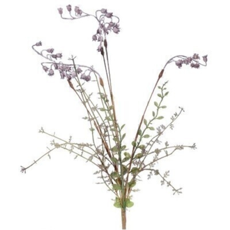 A realistic faux lilac wild bell artifical flowers. The artifical pick can be arranged into a pot or vase. made by the Londer designer Gisela Graham who designs really beautiful gifts for your home and garden. Would make an ideal gift. Would look good in any home and would suit any decor.